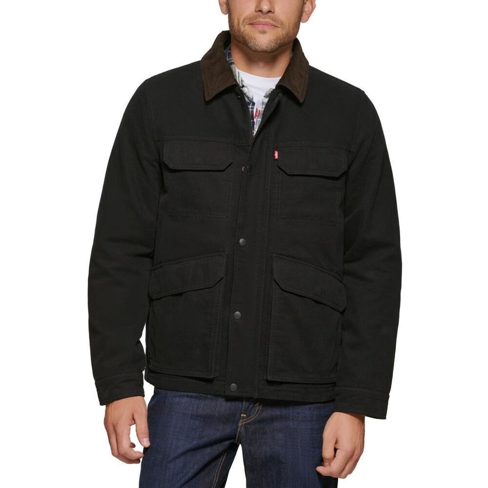 Levi's NWT Cotton Workwear Four-Pocket Field Jacket Black Small